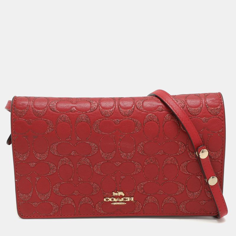 Coach Hayden Red Leather Crossbody Bags
